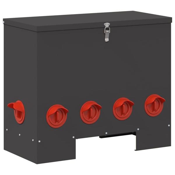 Hühnerfütterer 2 pcs Schwarz 60,5 x 29 x 51 cm