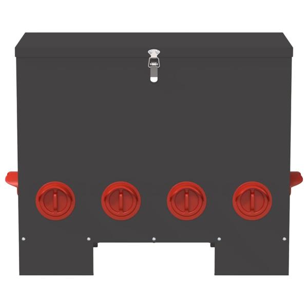 Hühnerfütterer 2 pcs Schwarz 60,5 x 29 x 51 cm