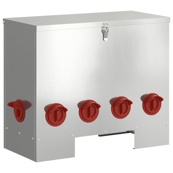 Hühnerfütterer 2 pcs Silber 60,5 x 29 x 51 cm Verzinkter Stahl