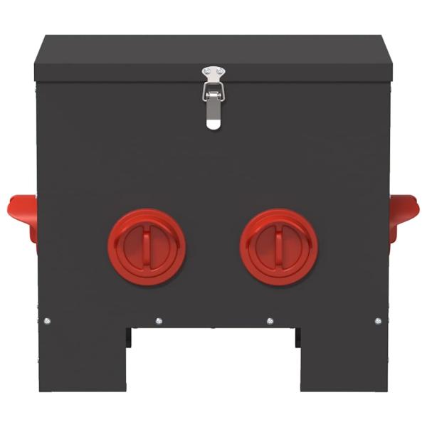 Hühnerfütterer 2 pcs Schwarz 60,5 x 29 x 51 cm