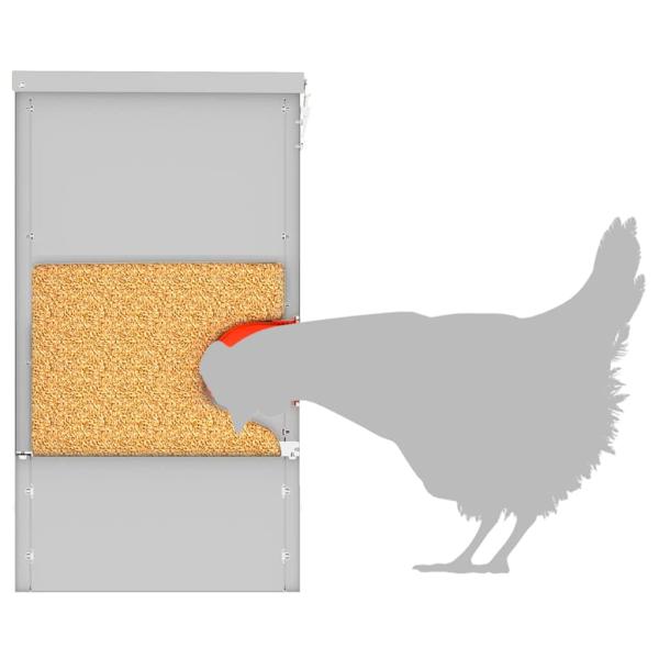 Hühnerfütterer 2 pcs Silber 60,5 x 29 x 51 cm Verzinkter Stahl