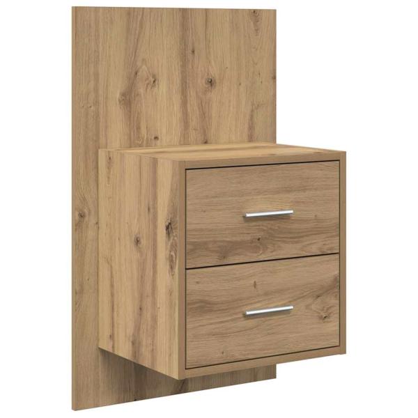 Wandmontierter Nachtschrank mit Schubladen 2 pcs Artisan-Eiche