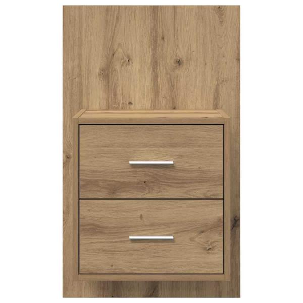 Wandmontierter Nachtschrank mit Schubladen 2 pcs Artisan-Eiche