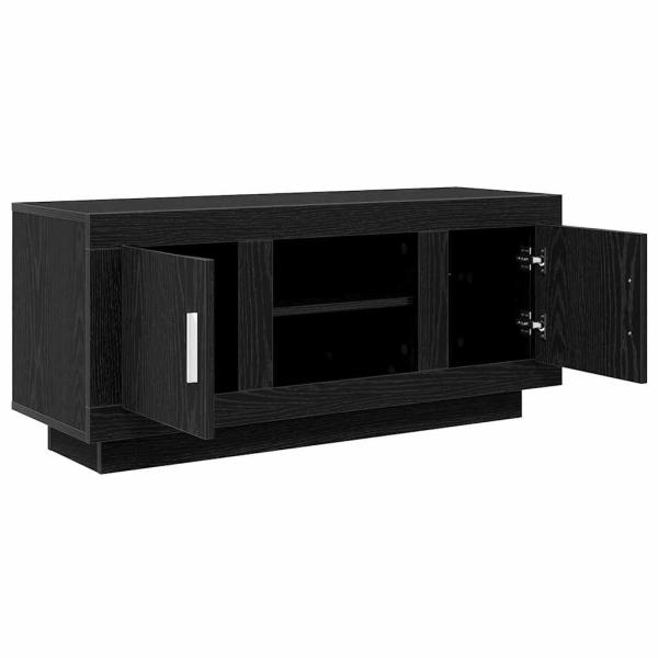 TV-Schränk Schwarz Eichen-Optik 102 x 35 x 45 cm Holzwerkstoff