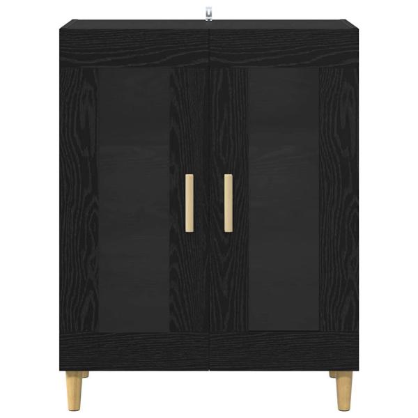 Sideboard Schwarz Eichen-Optik 69,5 x 34 x 90 cm Holzwerkstoff