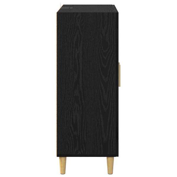 Sideboard Schwarz Eichen-Optik 69,5 x 34 x 90 cm Holzwerkstoff