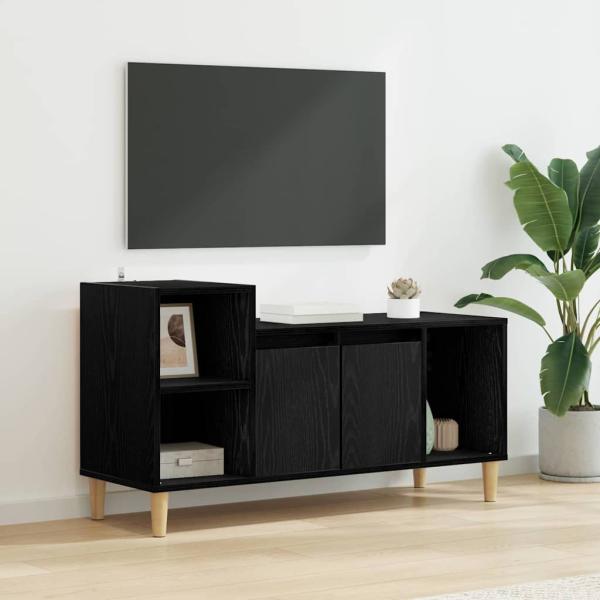 ARDEBO.de - TV-Schränk Schwarz Eichen-Optik 100 x 35 x 55 cm Holzwerkstoff
