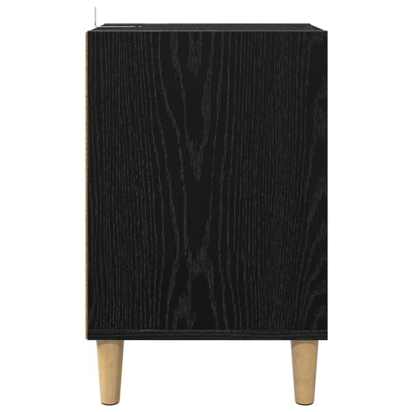 TV-Schränk Schwarz Eichen-Optik 100 x 35 x 55 cm Holzwerkstoff