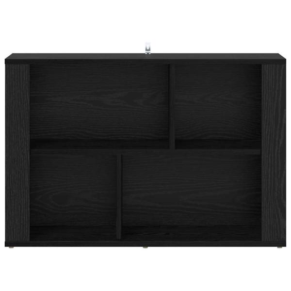 Sideboard Schwarz Eichen-Optik 80 x 30 x 53 cm Holzwerkstoff