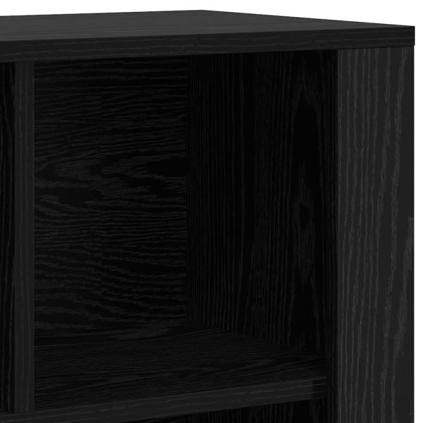 Sideboard Schwarz Eichen-Optik 80 x 30 x 53 cm Holzwerkstoff