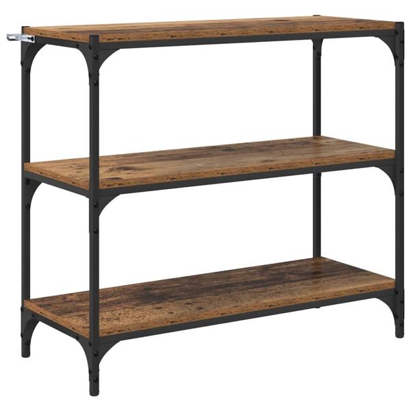 Bücherregal Altholz 80 x 33 x 70,5 cm Verbundholz und Eisen