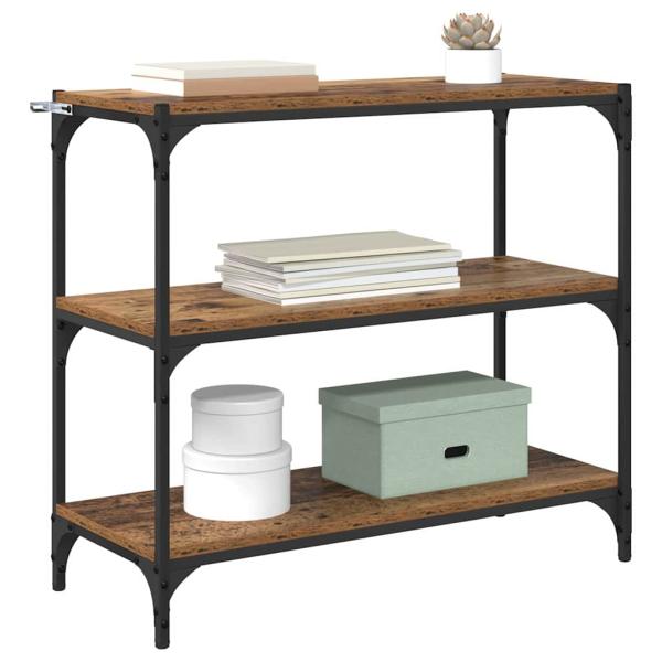 Bücherregal Altholz 80 x 33 x 70,5 cm Verbundholz und Eisen