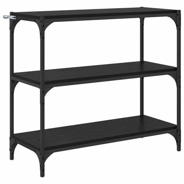 Bücherregal Schwarz Eichen-Optik 80 x 33 x 70,5 cm