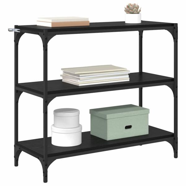 Bücherregal Schwarz Eichen-Optik 80 x 33 x 70,5 cm