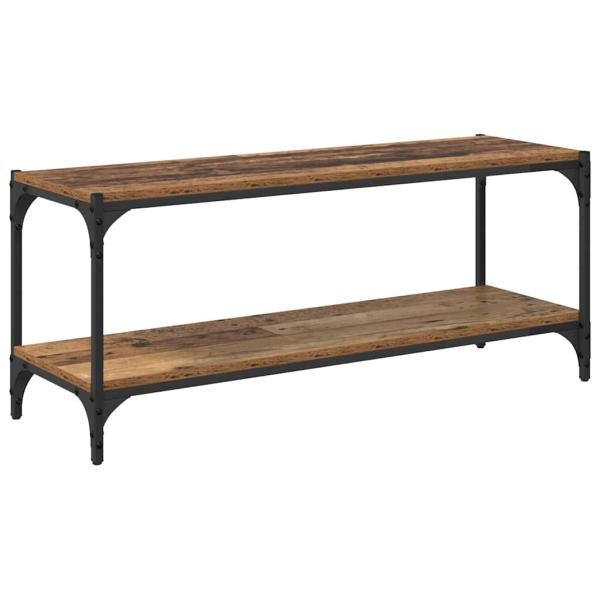 TV-Schränk Altholz 100x33x41cm Verbundholz und Eisen