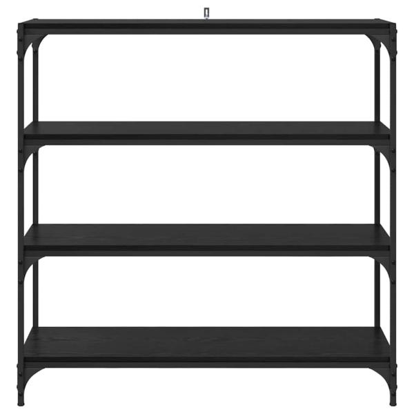 Bücherregal Schwarz Eichen-Optik 100 x 33 x 100 cm