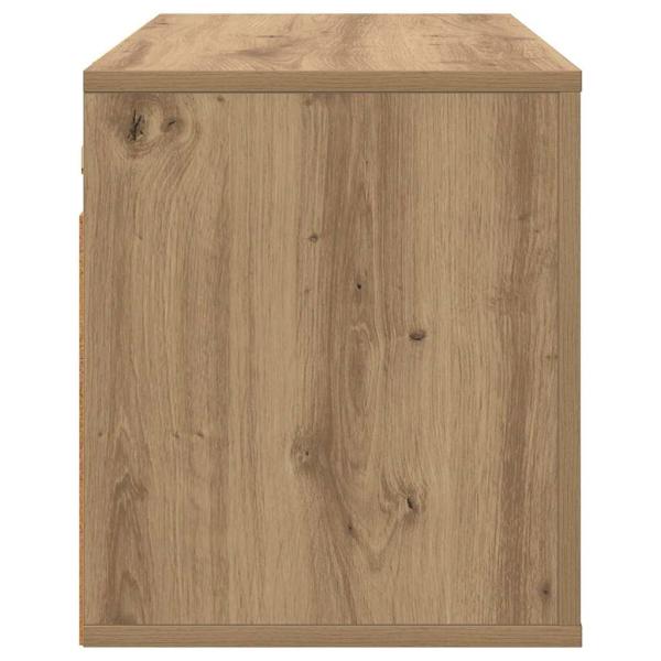 Wandmontiertes TV-Regal Eiche handwerklich 80 x 34,5 x 40 cm