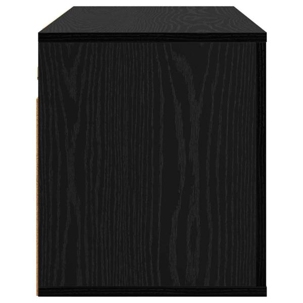 Wandmontiertes TV-Regal Schwarze Eiche 80 x 34,5 x 40 cm