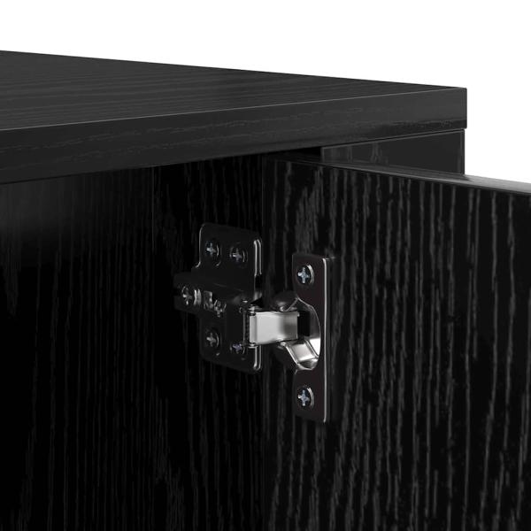 Wandmontiertes TV-Regal Schwarze Eiche 80 x 34,5 x 40 cm