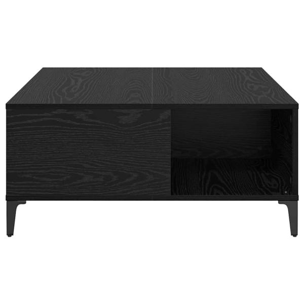 Couchtisch Schwarz Eichen-Optik 80 x 80 x 36,5 cm Holzwerkstoff