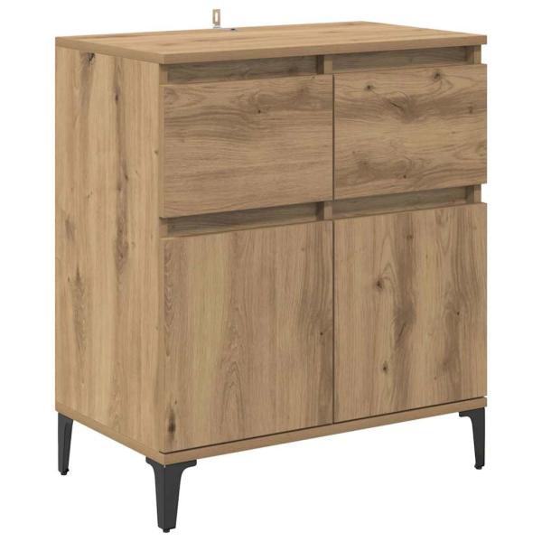 Sideboard Artisan-Eiche 60 x 35 x 70 cm Verbundholz und Eisen
