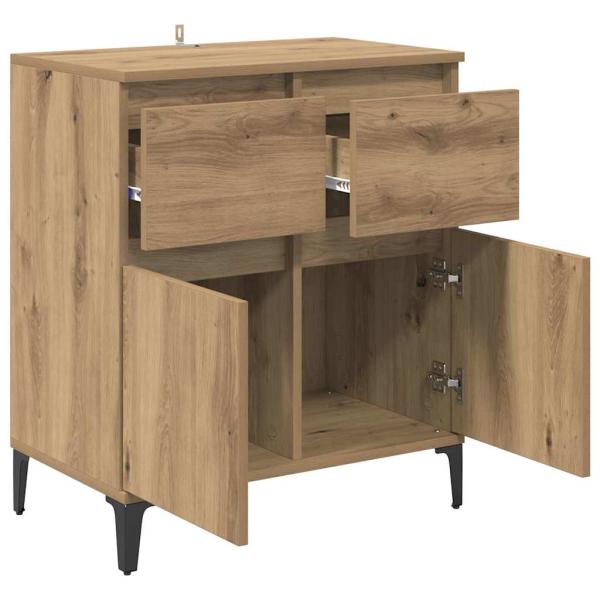 Sideboard Artisan-Eiche 60 x 35 x 70 cm Verbundholz und Eisen