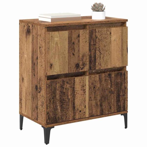 Sideboard Altholz 60 x 35 x 70 cm Verbundholz und Eisen