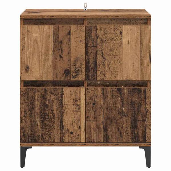 Sideboard Altholz 60 x 35 x 70 cm Verbundholz und Eisen