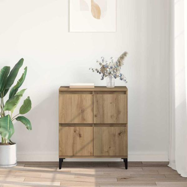 Sideboard Artisan-Eiche 60 x 35 x 70 cm Verbundholz und Eisen