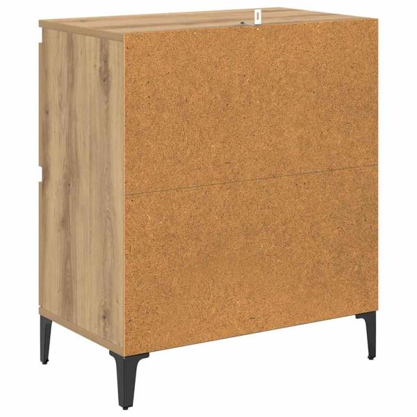 Sideboard Artisan-Eiche 60 x 35 x 70 cm Verbundholz und Eisen