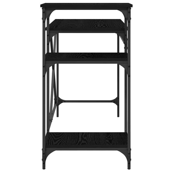 Schreibtisch Schwarz Eichen-Optik 135 x 50 x 90 cm