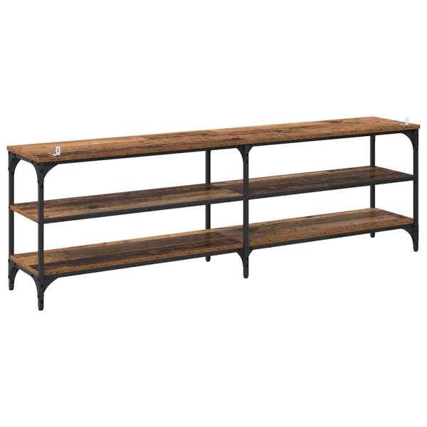 TV-Schränk Altholz 160 x 30 x 50 cm Verbundholz und Eisen