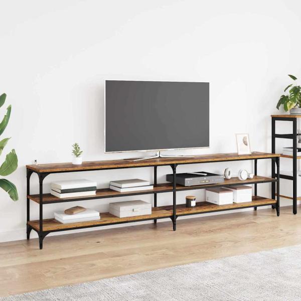 ARDEBO.de - TV-Schränk Altholz 200 x 30 x 50 cm Verbundholz und Eisen
