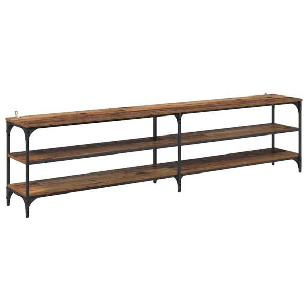 TV-Schränk Altholz 200 x 30 x 50 cm Verbundholz und Eisen