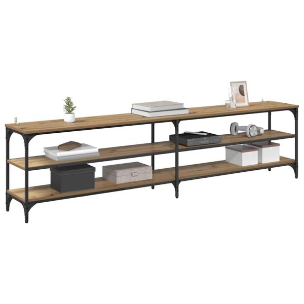 TV-Schränk Artisan-Eiche 200 x 30 x 50 cm Verbundholz und Eisen
