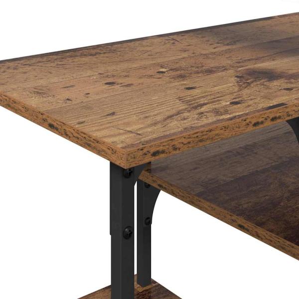 TV-Schränk Altholz 102 x 35 x 45,5 cm Verbundholz und Eisen