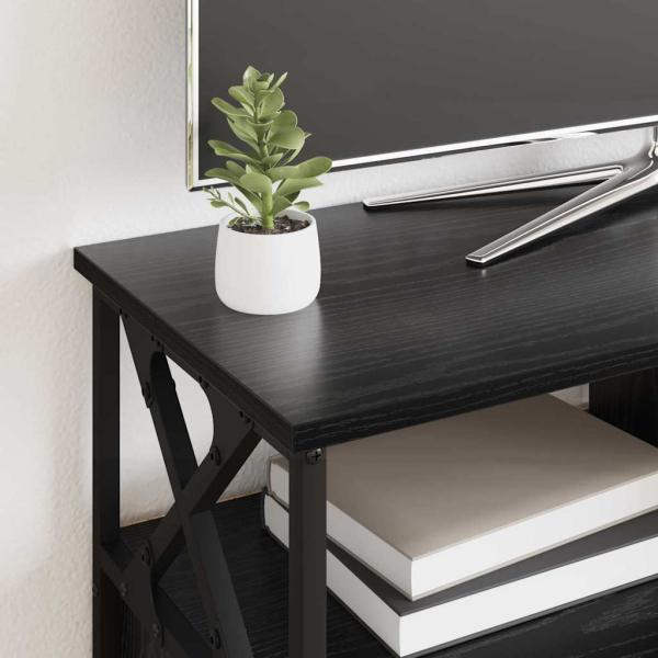 TV-Schränk mit Schubladen Schwarz Eichen-Optik 90 x 33 x 45 cm