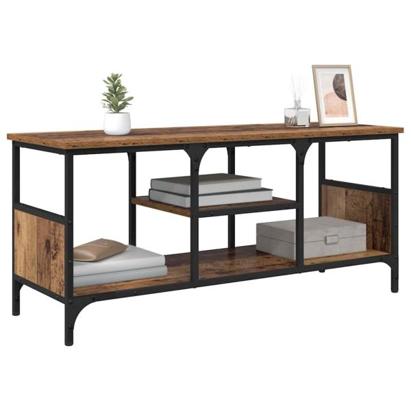 TV-Schränk Altholz 100 x 35 x 45 cm Verbundholz und Eisen