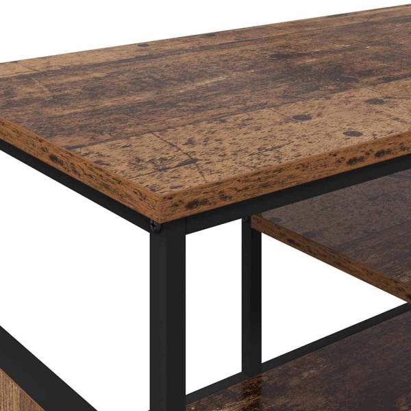 TV-Schränk Altholz 100 x 35 x 45 cm Verbundholz und Eisen