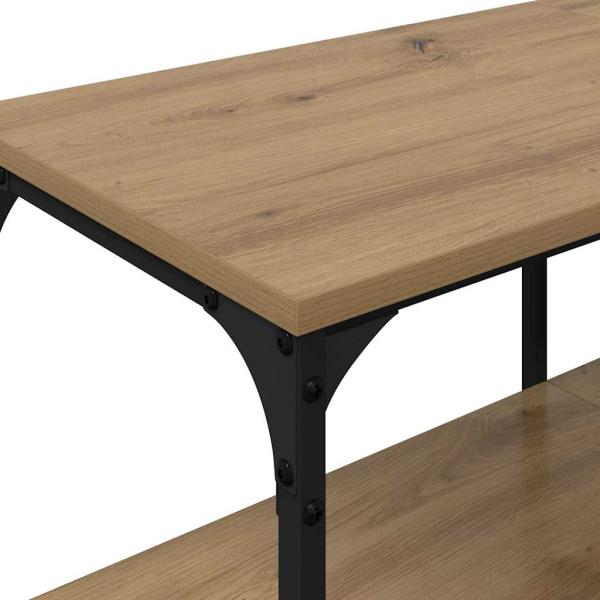 TV-Schränk Artisan-Eiche 201 x 35 x 45 cm Verbundholz und Eisen