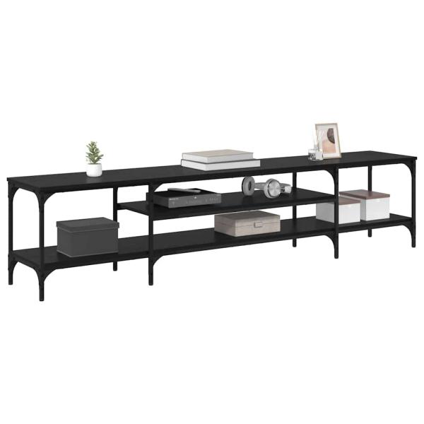 TV-Schränk Schwarz Eichen-Optik 201 x 35 x 45 cm