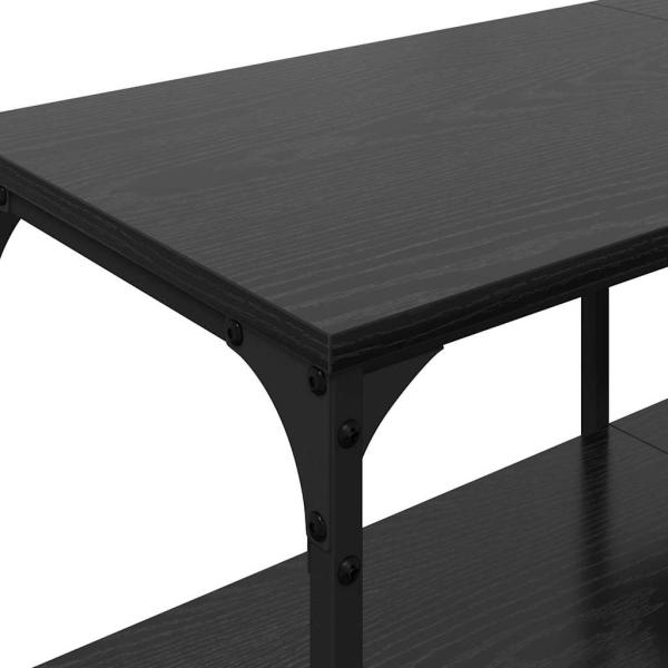 TV-Schränk Schwarz Eichen-Optik 201 x 35 x 45 cm