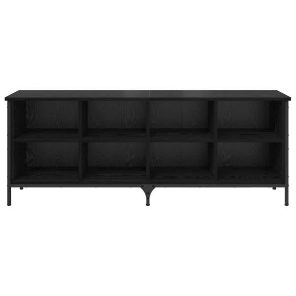 Schuhschrank mit Regal Schwarz Eichen-Optik 131 x 35 x 50 cm