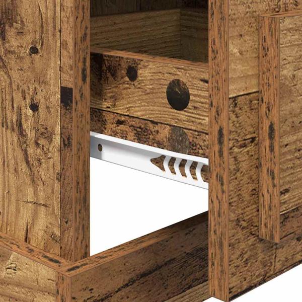 Nachttisch Altholz 39 x 39 x 67,5 cm Holzwerkstoff
