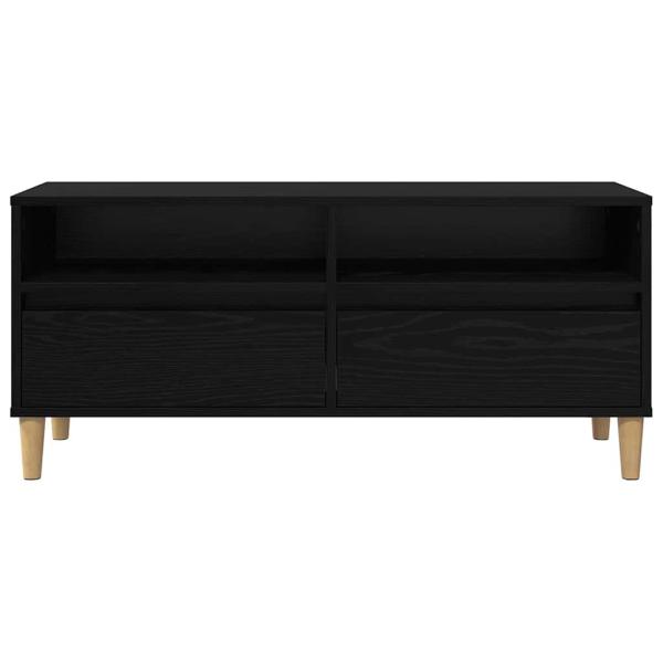 TV-Schränk Schwarz Eichen-Optik 100 x 34,5 x 44,5 cm