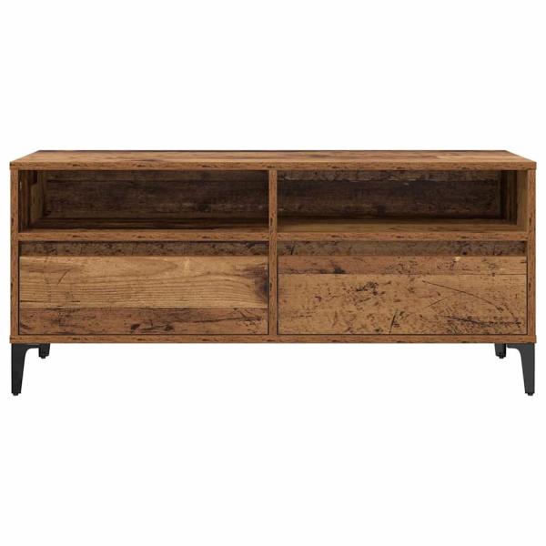 TV-Schränk Altholz 100 x 34,5 x 44,5 cm Verbundholz und Eisen