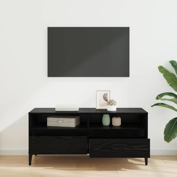 TV-Schränk Schwarz Eichen-Optik 100 x 34,5 x 44,5 cm