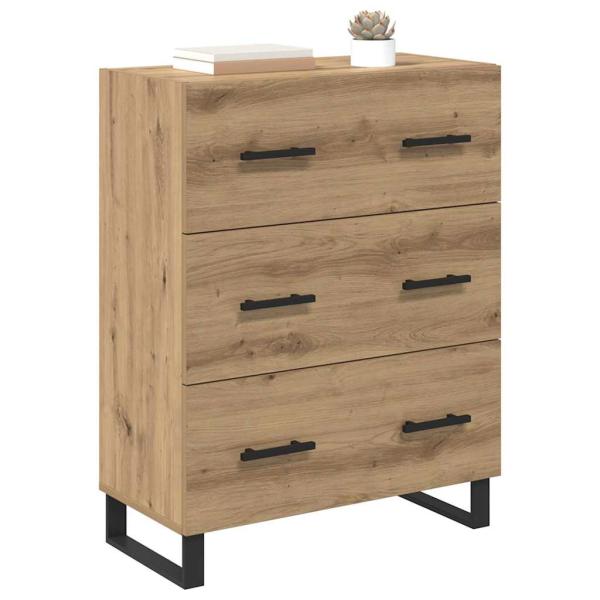 Sideboard Artisan-Eiche 69,5 x 34 x 90 cm Verbundholz und Eisen