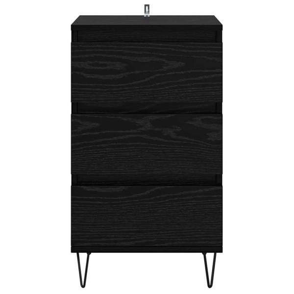 Sideboard mit Schubladen Schwarz Eichen-Optik 40 x 35 x 70 cm