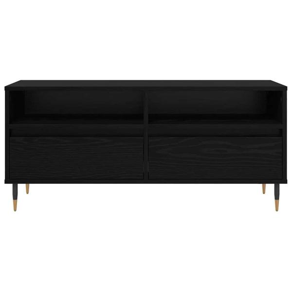 TV-Schränk Schwarz Eichen-Optik 100 x 34,5 x 44,5 cm